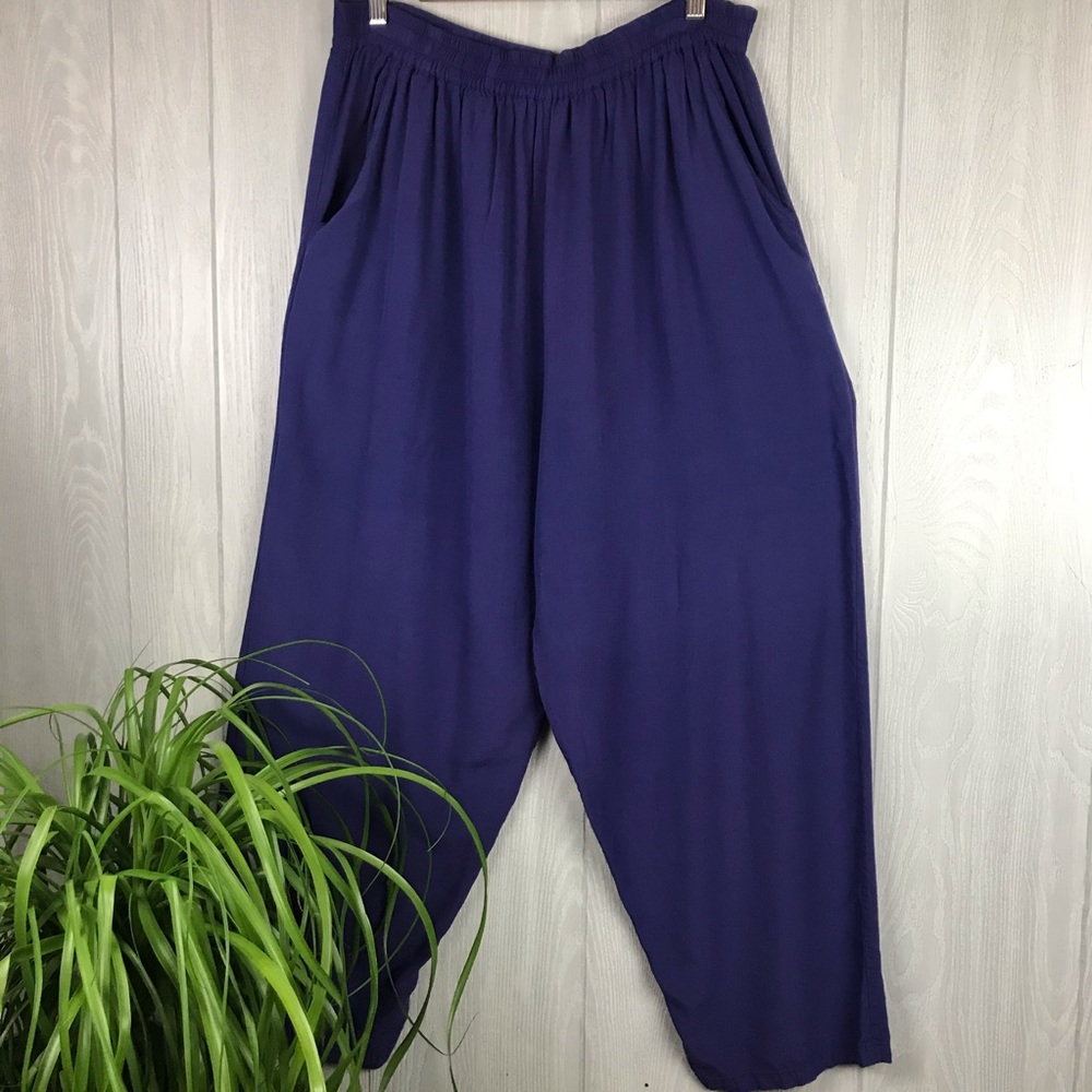 NWOT Vintage handmade boho purple harem pants high waist new old stock 90’s